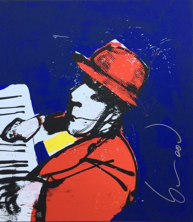 Herman Brood - Zeefdruk op linnen : Ik, 2000 verkocht voor € 550!