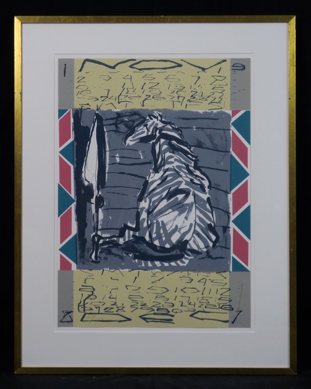 Herman van der Weert: Zeefdruk, Zonder titel - Ingelijst kopen? Bied vanaf 40!