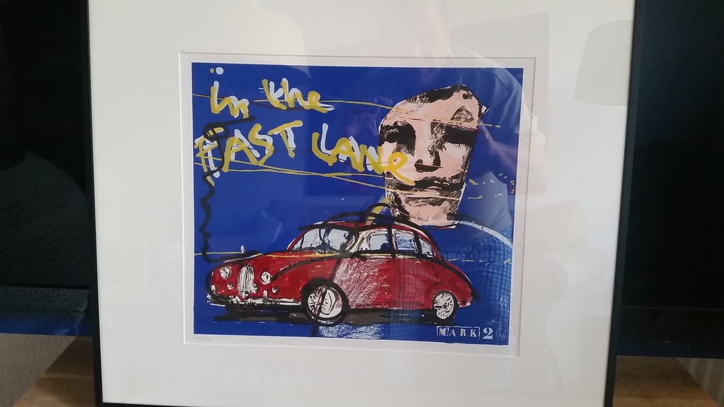 Herman Brood, zeefdruk ingelijst 61 x 51 verkocht voor € 90!