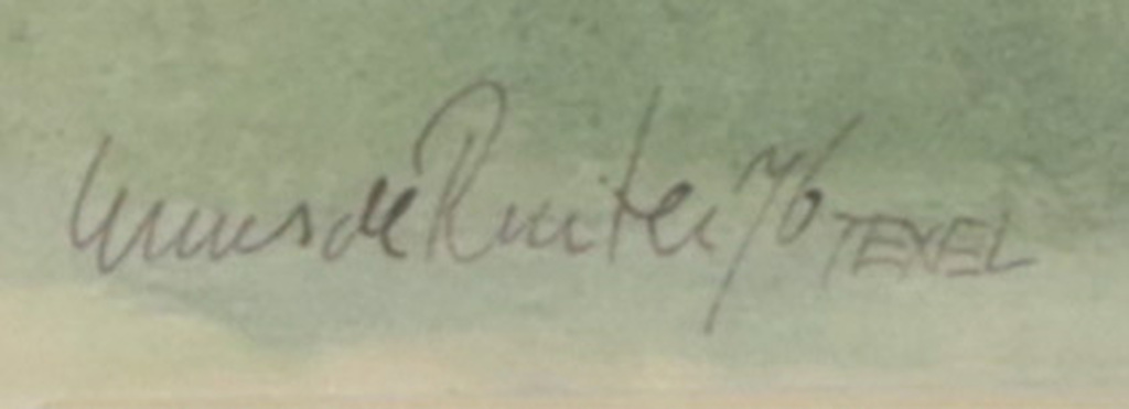 Guus de Ruiter: Aquarel, Texel kopen? Bied vanaf 35!