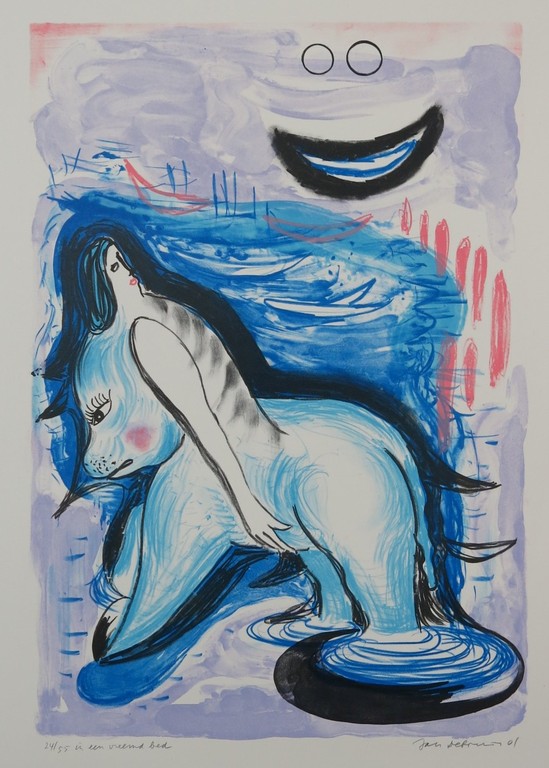 Jan de Bruin: Litho, In een vreemd bed kopen? Bied vanaf 20!