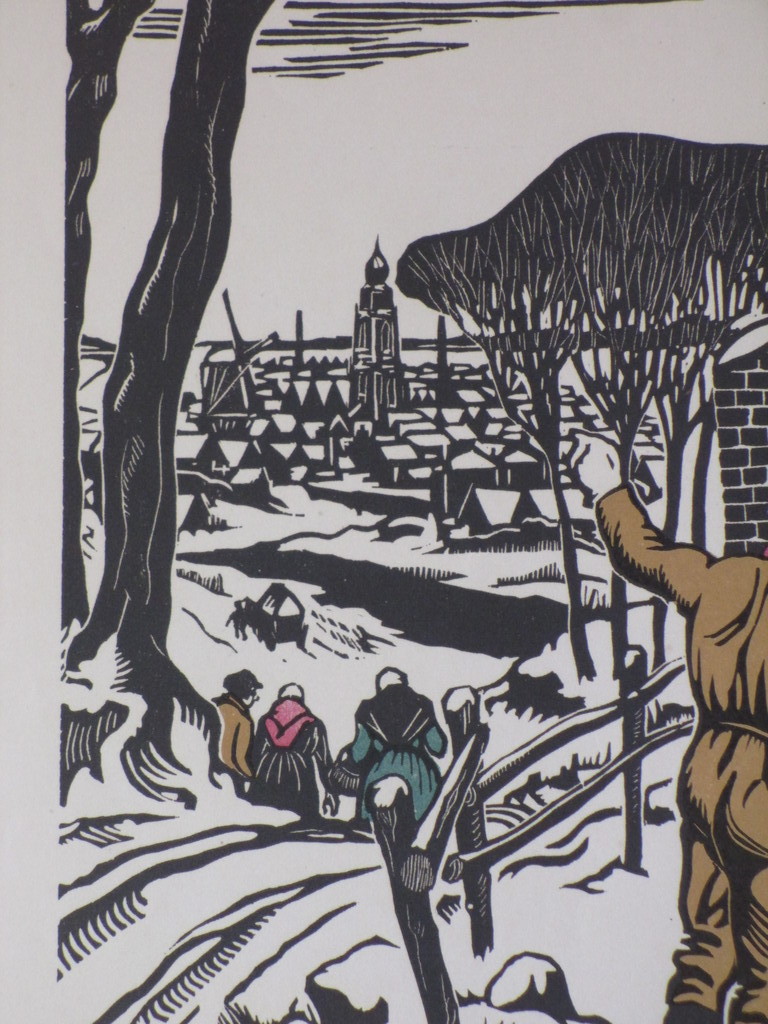 Jan Franken Pzn, Strenge Winter, Kleurenhoutsnede kopen? Bied vanaf 40!