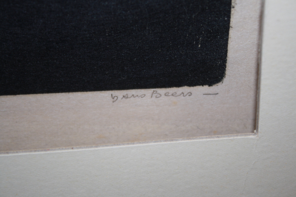 HANS BEERS 1891 - 1979 - HOUTSNEDE WESTERSCHOUWEN / BOS EN DUIN kopen? Bied vanaf 1!