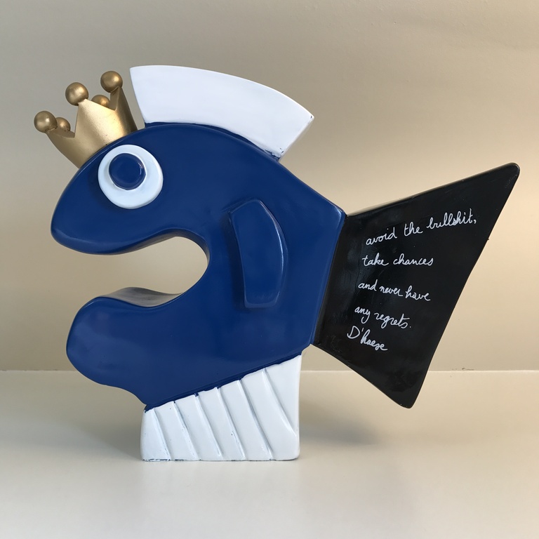 D'HAESE: The Happy Fish blue medium verkocht voor € 135!