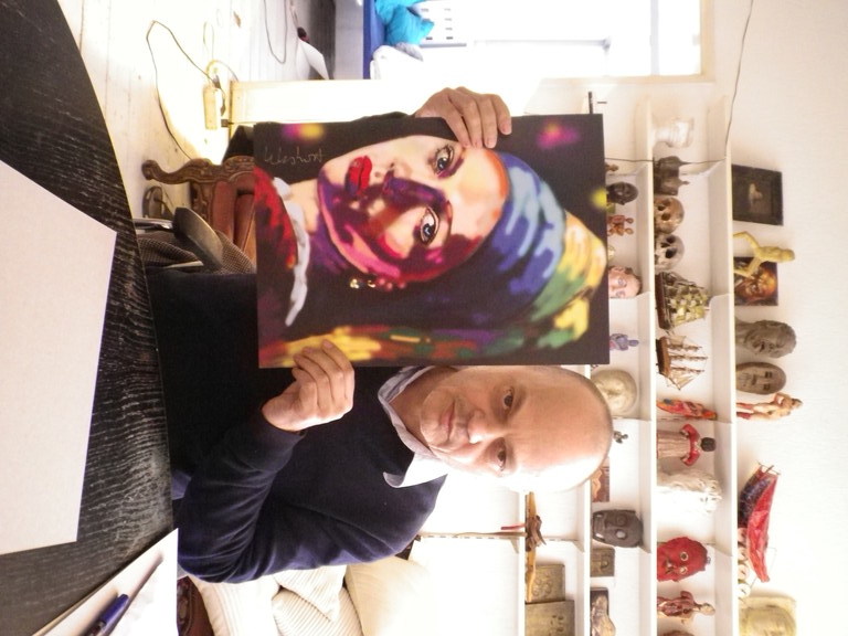 Peter Klashorst - Het meisje met de parel - gesigneerde offsetdruk kopen? Bied vanaf 1!