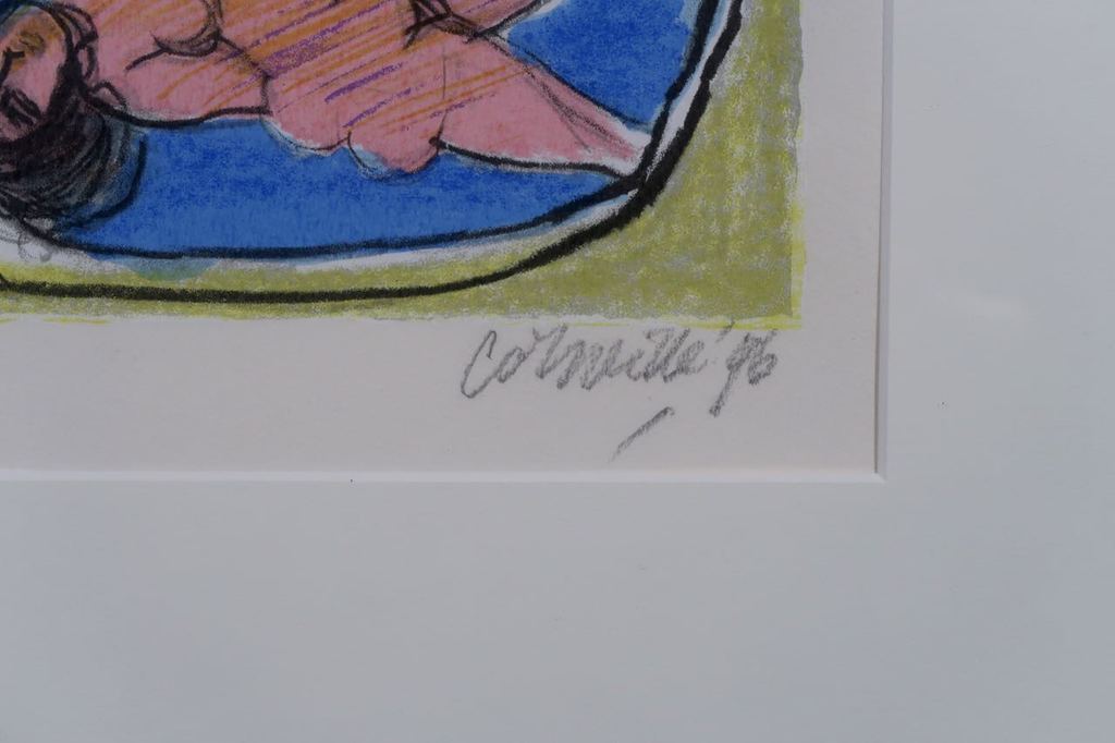 Corneille: Zeefdruk, Baignade - Ingelijst kopen? Bied vanaf 80!