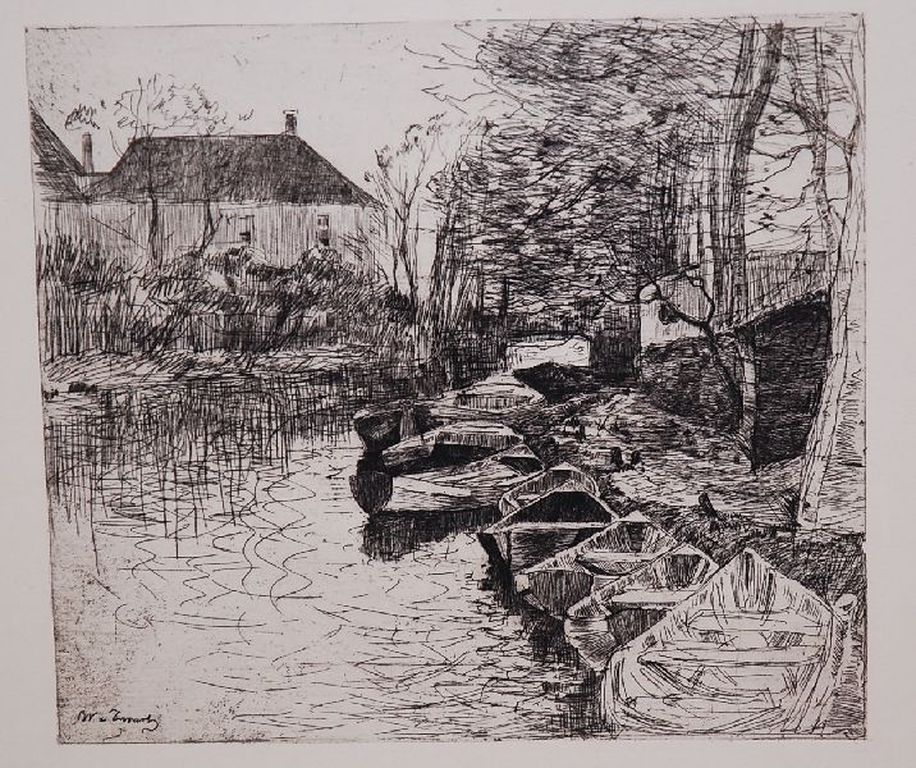 Willem de Zwart: Ets. Roeilust uit 1891 kopen? Bied vanaf 50!