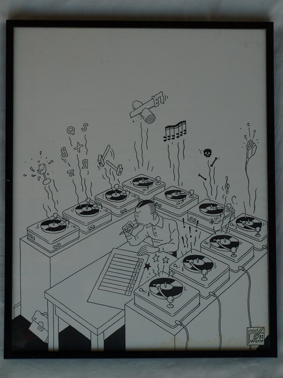 Joost Swarte : Zeefdruk voor LP: I don't care the No Fun And Plurex Singles kopen? Bied vanaf 1!