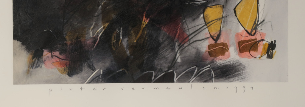 Pieter Vermeulen: Gemengde techniek, Zonder titel - Ingelijst kopen? Bied vanaf 50!