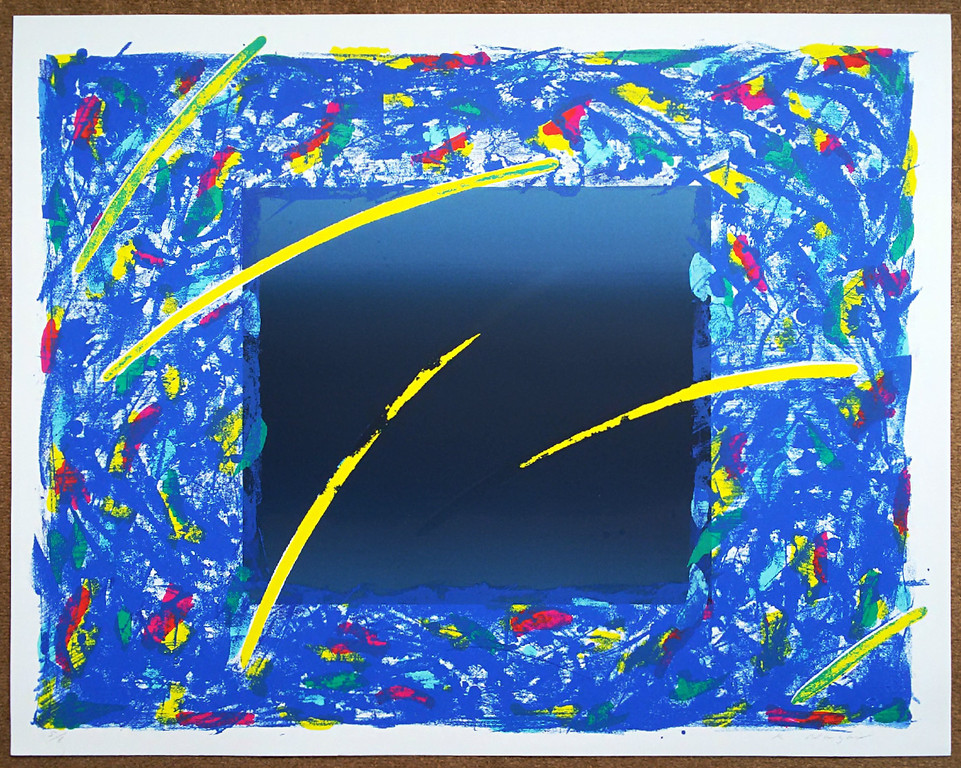 Kenji Nagai - Abstracte compositie, zeefdruk (groot) kopen? Bied vanaf 40!