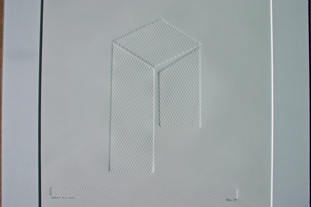 ALBERT IN ’T VELD, titel: Minerva, Blinddruk, 1993, gesigneerd, oplage 80/300 kopen? Bied vanaf 75!