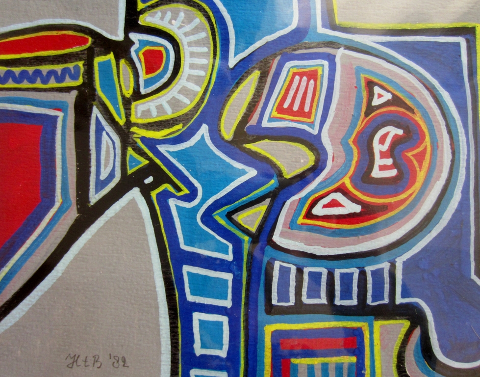 Hans ter Braake (1938-1996) - Gouache op papier 1982 kopen? Bied vanaf 40!