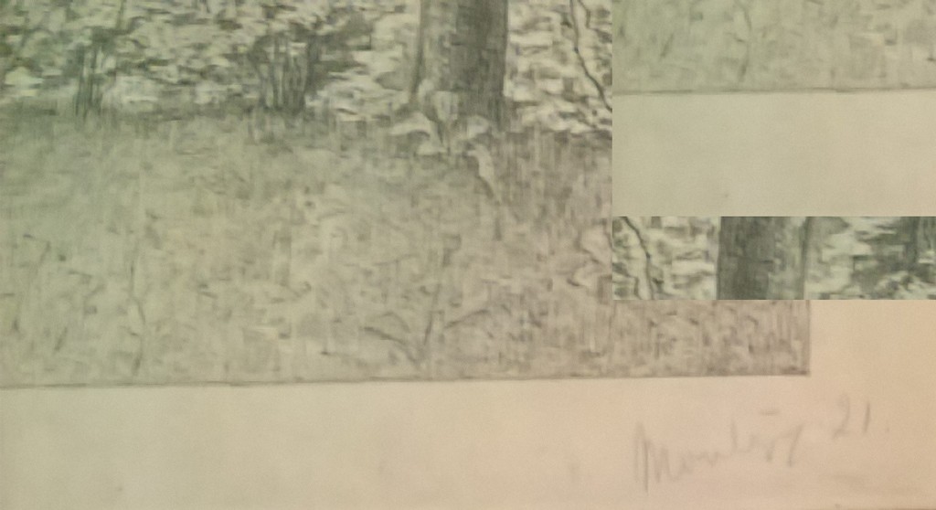 Simon Moulijn, litho, tuin met bomen kopen? Bied vanaf 50!