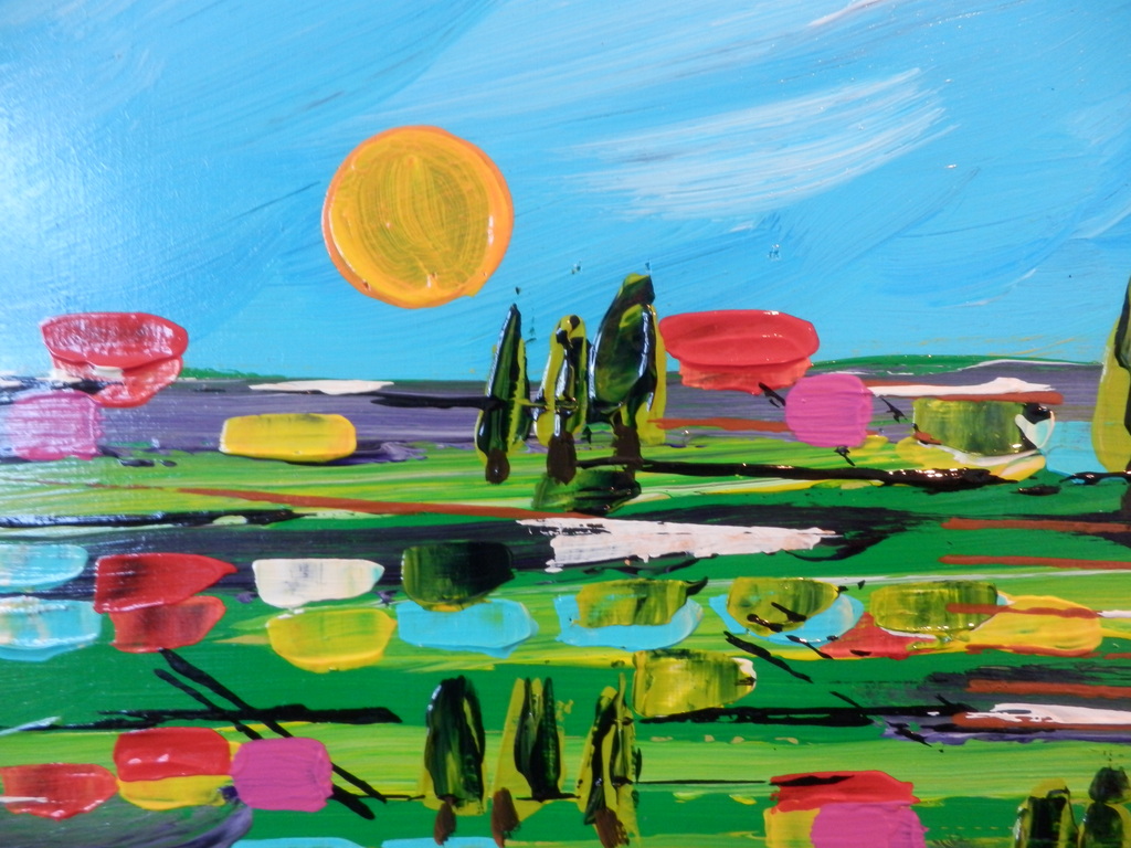 AD van HASSEL  Schilderij op MDF LANDSCAPE  TOSCANE uit 2014 kopen? Bied vanaf 1!