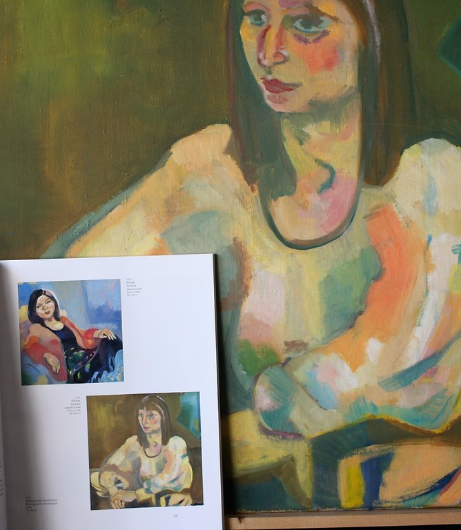 Evelyne Pommier (1952-1978), olieverf op doek, portret, 1975 kopen? Bied vanaf 100!