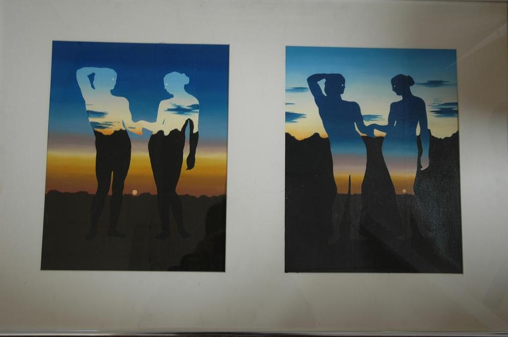 A J Gray, Olieverf uit 1976, 2 luik 110 x 70, in passepartout gesigneerd kopen? Bied vanaf 1!