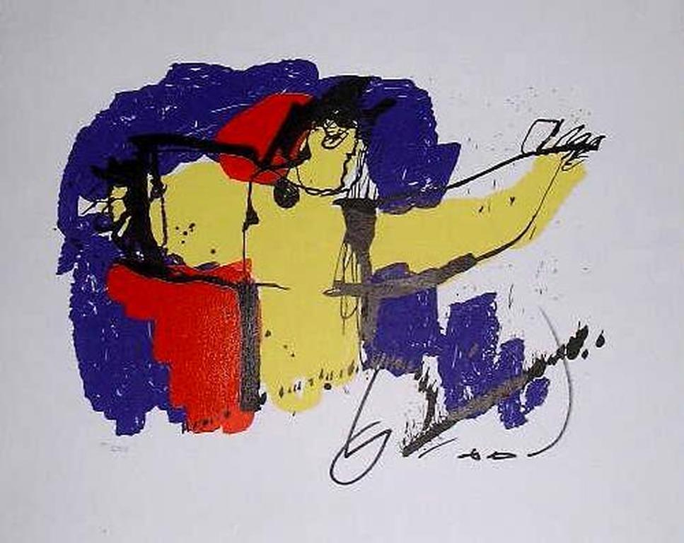HERMAN BROOD, grote gelimiteerde en handgesigneerde zeefdruk 'Brasil God' kopen? Bied vanaf 1!