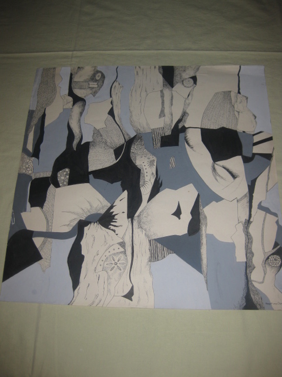 Tekening / gouache van Margot van Capelle - 49x49 cm kopen? Bied vanaf 12!