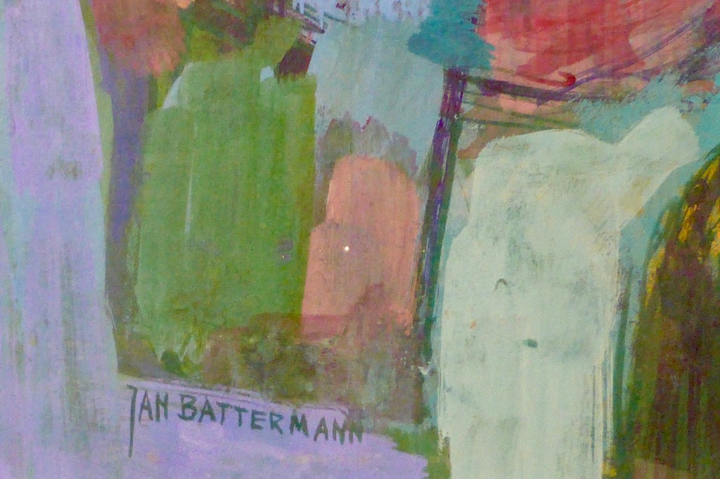 Jan Battermann, Nocturne 1989, gouache   kopen? Bied vanaf 80!