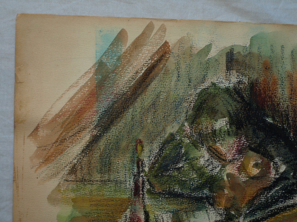 Ramaekers – Tekening / aquarel – Vrouw in bed – Gesigneerd – 1959 kopen? Bied vanaf 1!