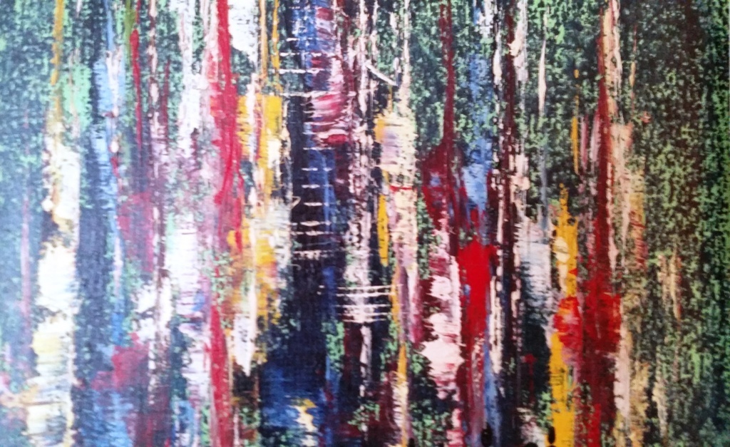 Abstracte Afbeelding-olieverf op board - gesigneerd  kopen? Bied vanaf 50!