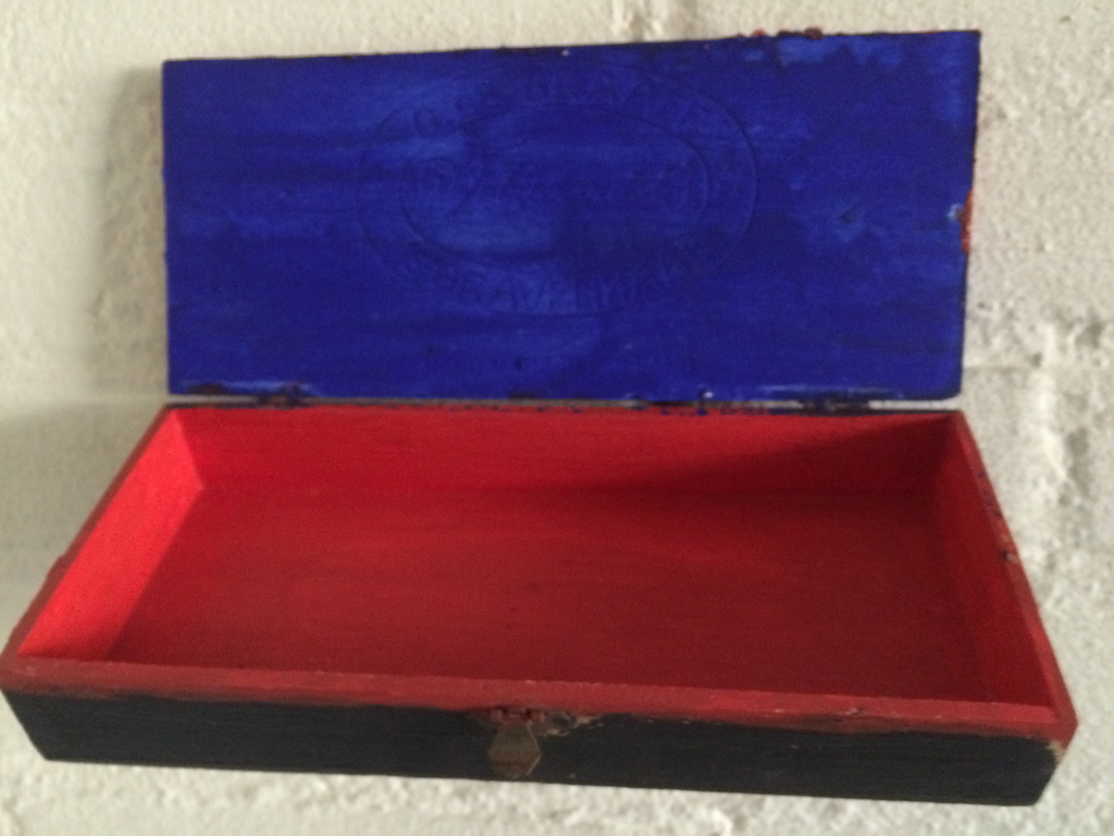 Leon Adriaans - Boerderij (olieverf op sigarenkistje) uit 1991 kopen? Bied vanaf 390!