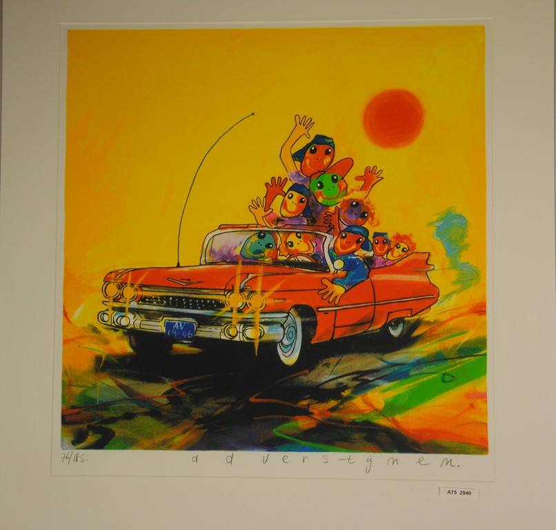 Ad Verstijnen, zeefdruk, Cadillac kopen? Bied vanaf 300!