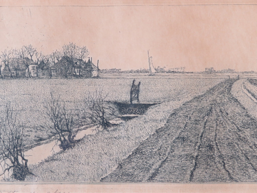Carl Wilhelm Louis Stiel (1881-1950) - ets - landschap kopen? Bied vanaf 1!