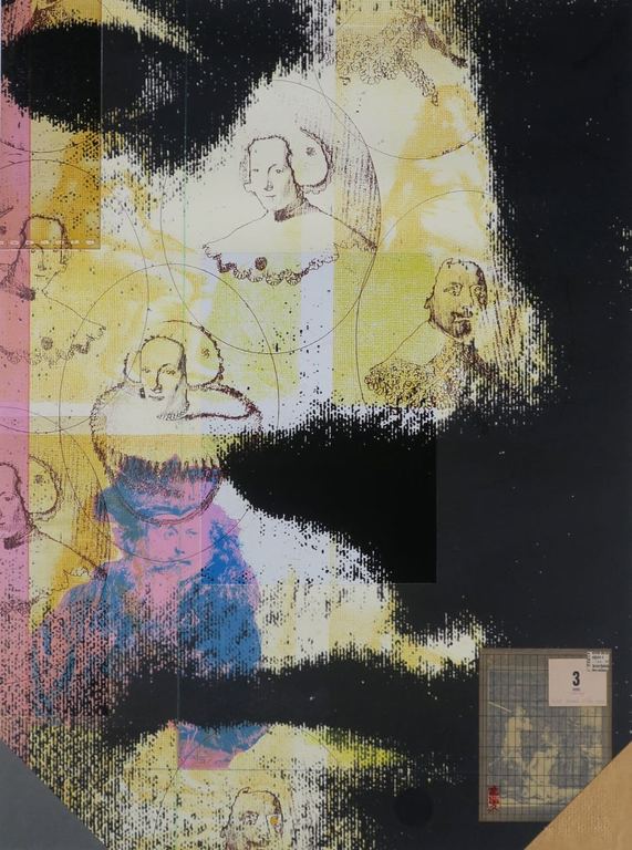 Harald Vlugt: Zeefdruk en collage, Spring kopen? Bied vanaf 35!