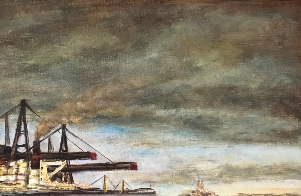 Onbekend (20e eeuw) - Haven Van Antwerpen - Olie op doek kopen? Bied vanaf 1!