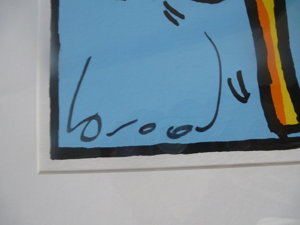 Herman Brood, zeefdruk: spoelt u maar, handgesigneerd en gen kopen? Bied vanaf 250!