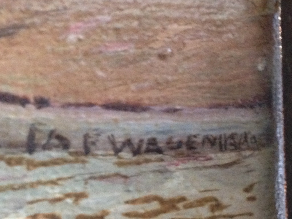 Stadspoort met paard en wagen - olieverf op doek - gesigneerd kopen? Bied vanaf 35!