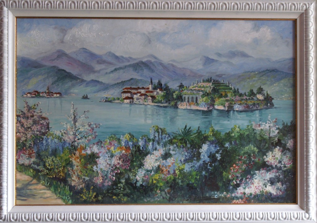 Kelderman, olieverf op board,  mediterraans landschap kopen? Bied vanaf 100!