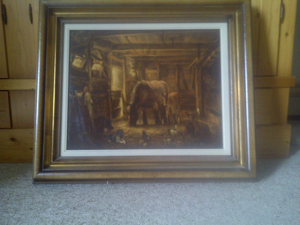 Jan van Trirum : Olieverf op paneel, Stalinterieur kopen? Bied vanaf 650!