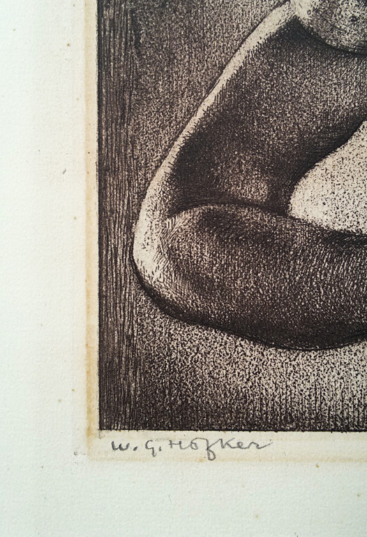 Willem Hofker - Ni Asoeg in Ardja, handgesigneerde ets kopen? Bied vanaf 950!