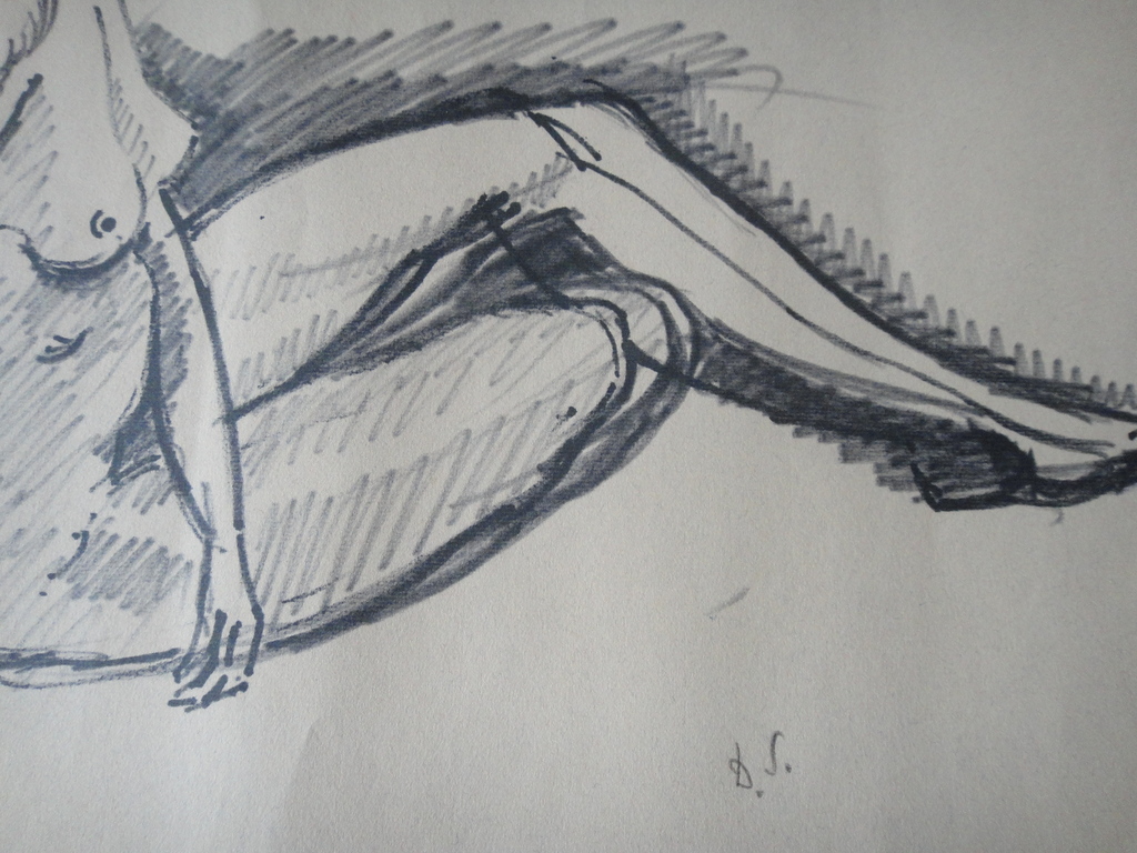 Dirk Smorenberg (1883-1960), tekening, portret van zittende naakte vrouw kopen? Bied vanaf 1!