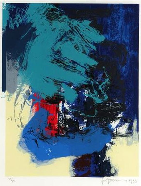 Robbert Fortgens, zeefdruk: Vlag langs de Douro II - ingelijst kopen? Bied vanaf 50!