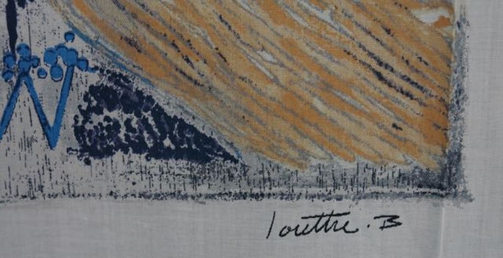 Louttre. B: Zeefdruk op katoenzijde, Sous la balancelle kopen? Bied vanaf 1!