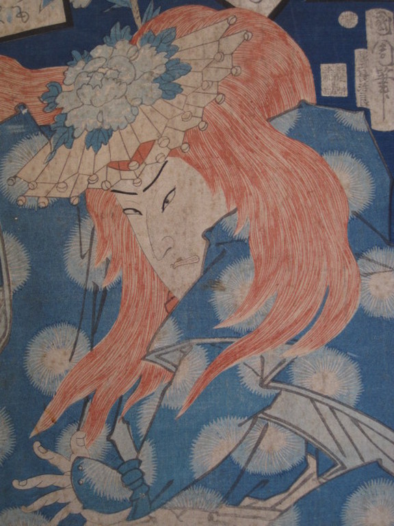 Meester Utagawa Kuniyoshi (1797-1861) Japan TOPhoutsnede "Ichikawa Danjuro VII" kopen? Bied vanaf 1!