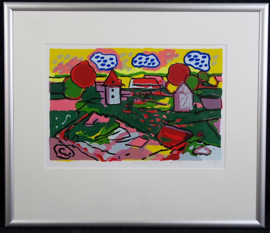 Frank Rosen: Zeefdruk, La douce France Le Lot - Ingelijst kopen? Bied vanaf 35!