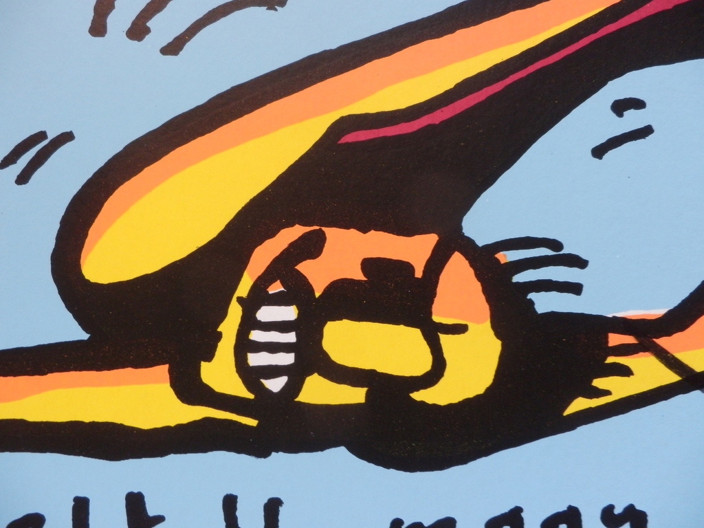 HERMAN BROOD, Gelimiteerde en HANDGESIGNEERDE Zeefdruk  SPOELT U MAAR kopen? Bied vanaf 1!