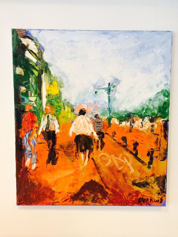 Jan Sierhuis: olie op doek, Rokin Amsterdam verkocht voor € 1500!