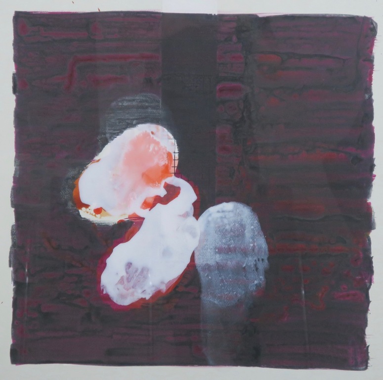 Rene Korten: Acryl en inkt op papier, Adding figures I - Ingelijst verkocht voor € 80!