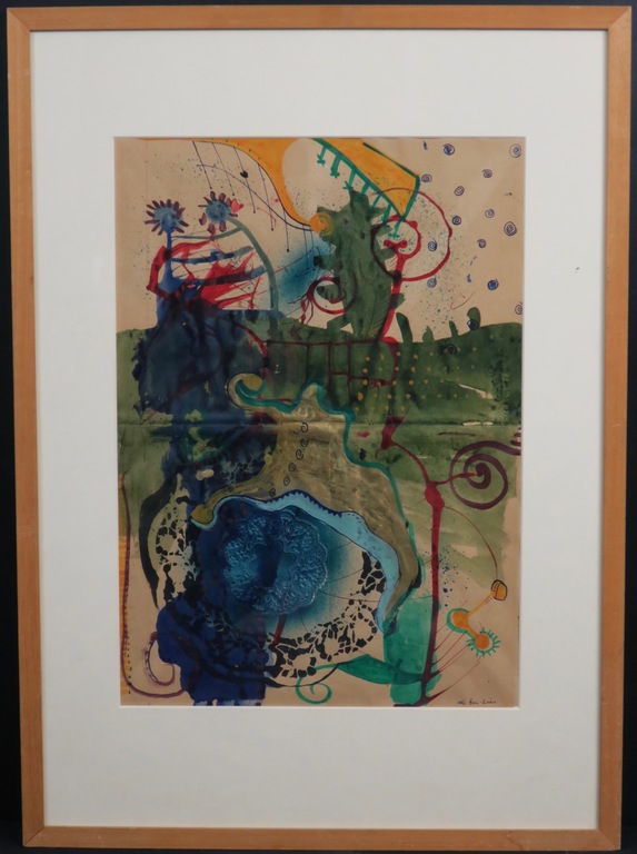 Ori Ben-Zeef: Gouache, Zonder titel -Ingelijst kopen? Bied vanaf 80!