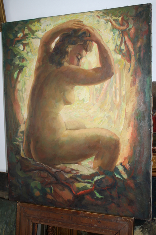 ZITTEN NAAKT op de RUG GEZIEN van TOON PLUIJMERS kopen? Bied vanaf 275!