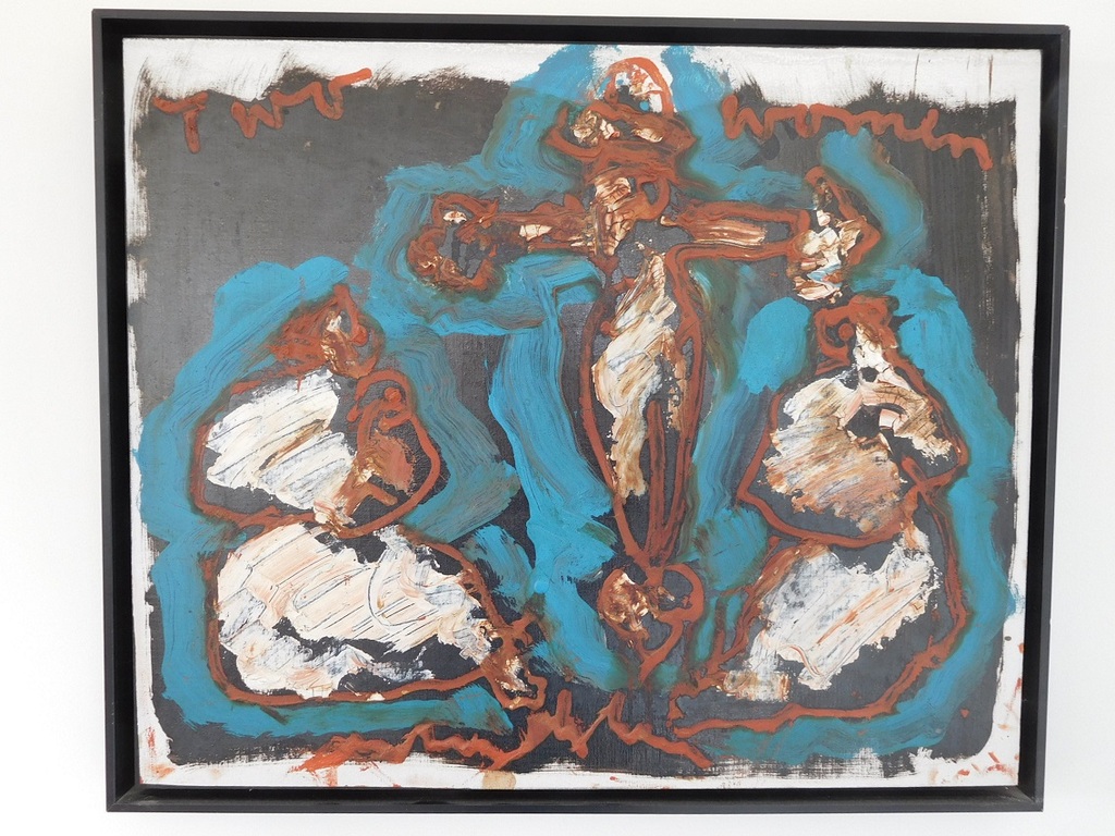 Anton Heijboer, Two Women, Olieverf met teer op doek op paneel, 1984 verkocht voor € 335!