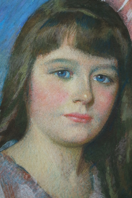 Jelle Troelstra (1891-1979) (Bergense school) - pastel - portret van een meisje kopen? Bied vanaf 175!