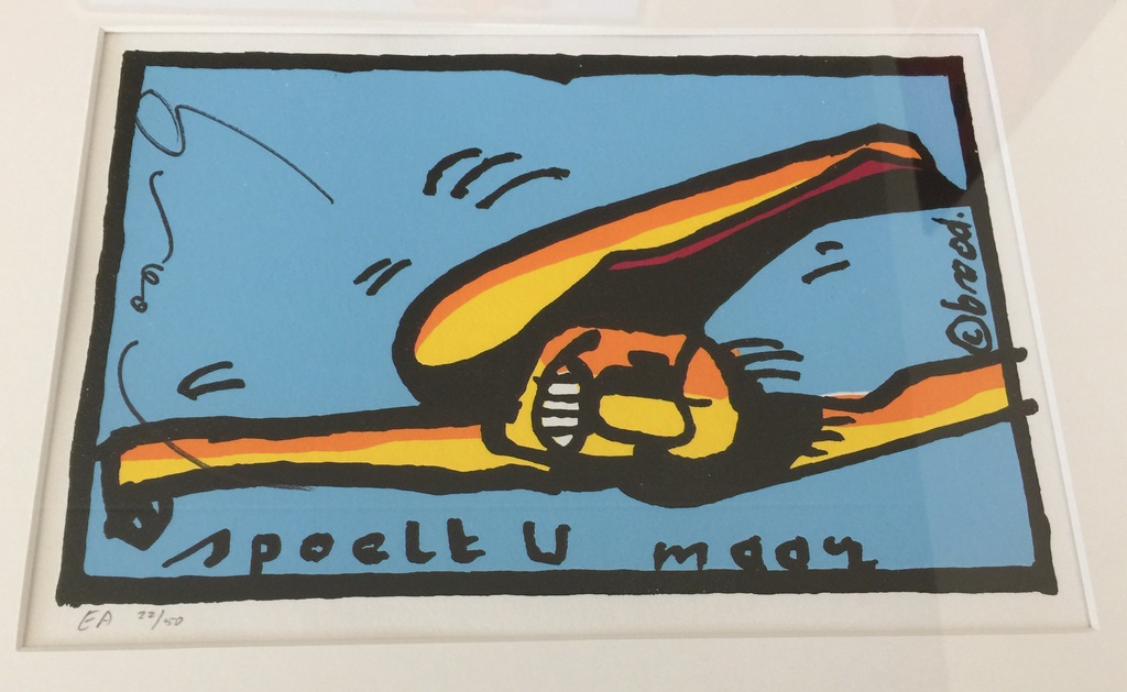 Herman Brood - Originele Handgesigneerde Zeefdruk: "Spoelt U maar" kopen? Bied vanaf 1!