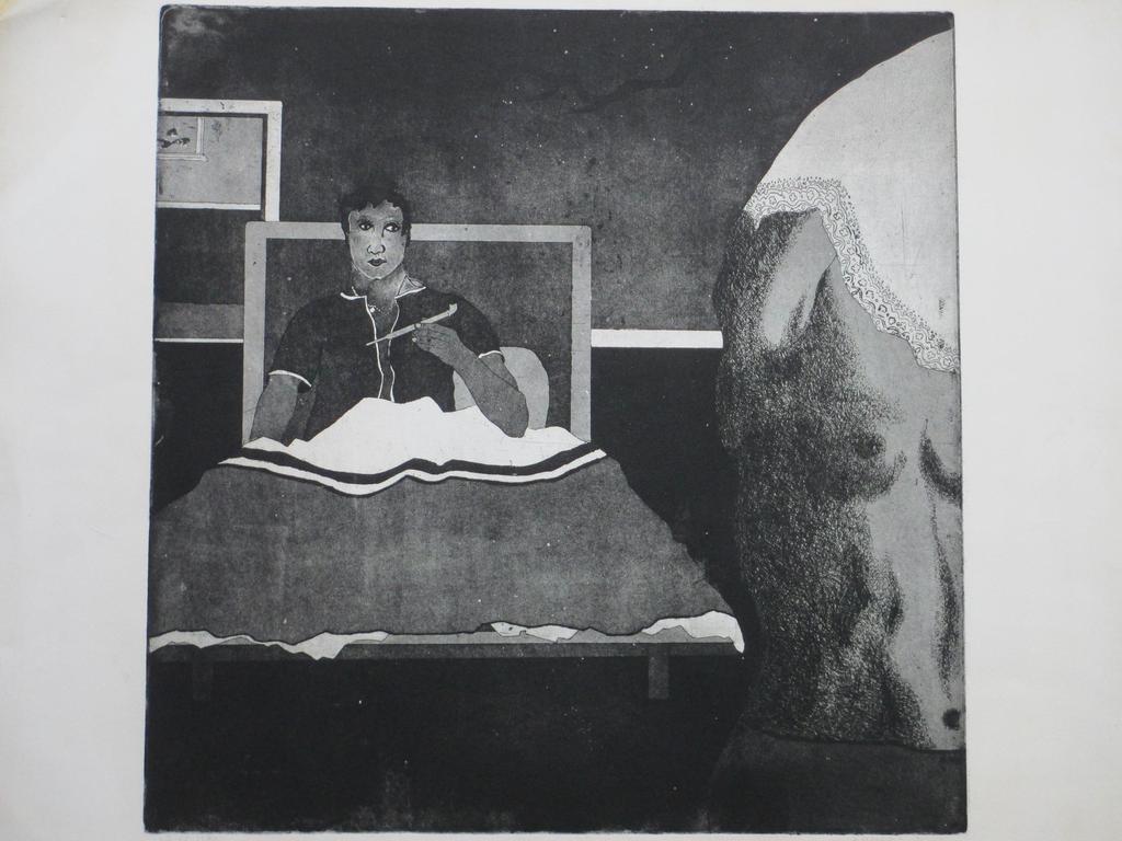 Sjoerd Bakker, Slaapkamertafereel, Ets '67 verkocht voor € 45!