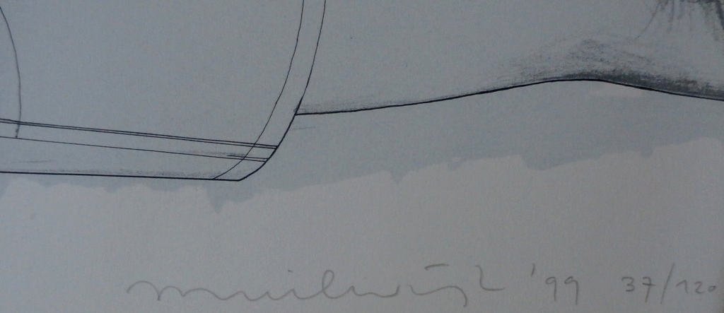 Janpeter Muilwijk, zeefdruk: Studie voor musicerende engel, handges. kopen? Bied vanaf 95!